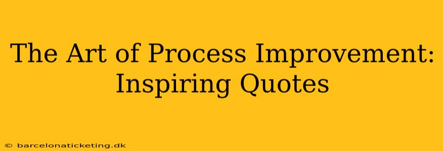 The Art of Process Improvement: Inspiring Quotes