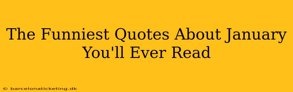 The Funniest Quotes About January You'll Ever Read