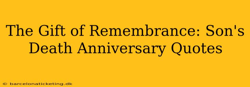 The Gift of Remembrance: Son's Death Anniversary Quotes