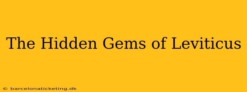 The Hidden Gems of Leviticus