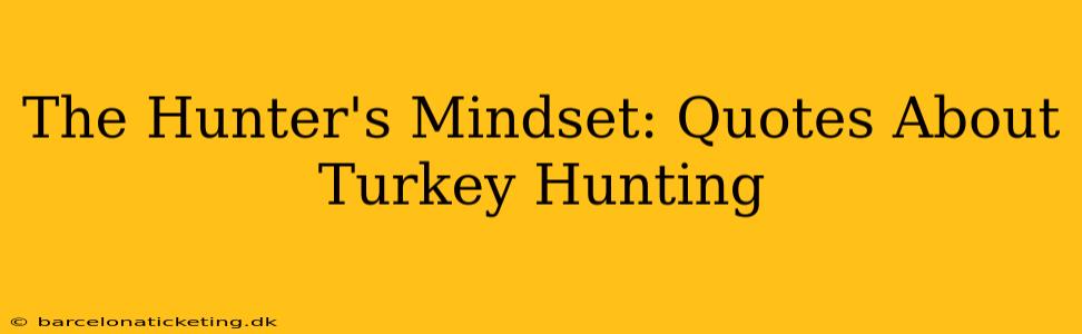 The Hunter's Mindset: Quotes About Turkey Hunting