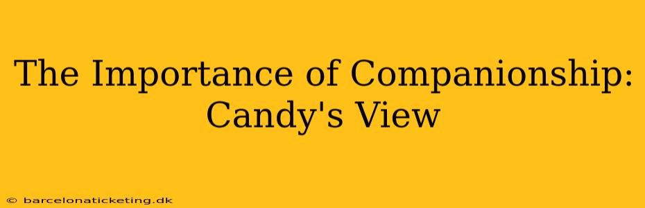 The Importance of Companionship: Candy's View