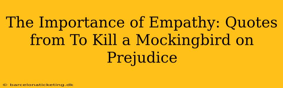 The Importance of Empathy: Quotes from To Kill a Mockingbird on Prejudice