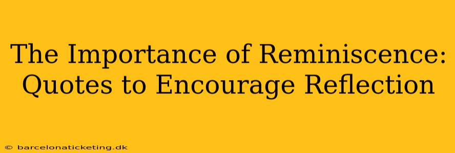 The Importance of Reminiscence: Quotes to Encourage Reflection