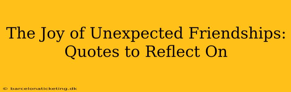 The Joy of Unexpected Friendships: Quotes to Reflect On