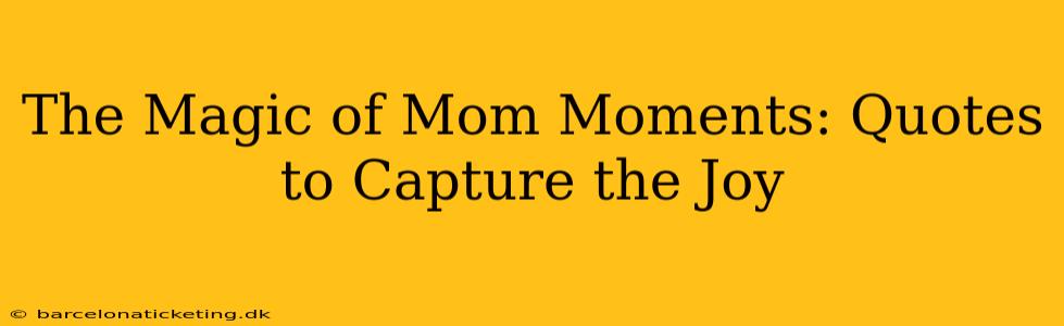 The Magic of Mom Moments: Quotes to Capture the Joy