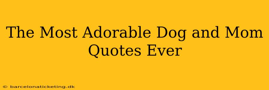 The Most Adorable Dog and Mom Quotes Ever