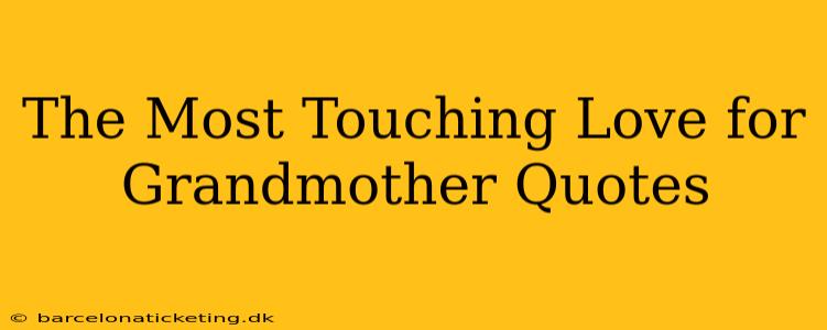 The Most Touching Love for Grandmother Quotes