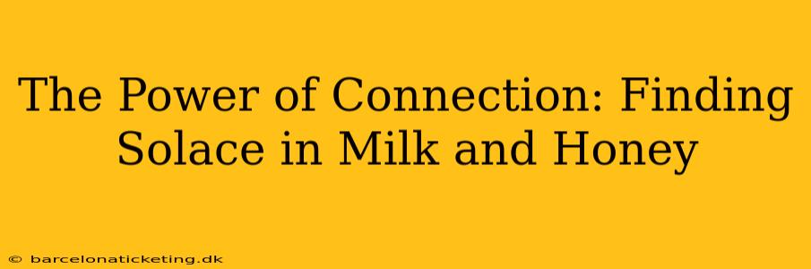 The Power of Connection: Finding Solace in Milk and Honey
