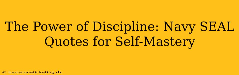 The Power of Discipline: Navy SEAL Quotes for Self-Mastery