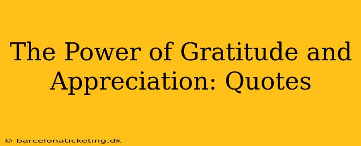 The Power of Gratitude and Appreciation: Quotes
