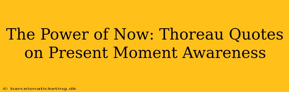 The Power of Now: Thoreau Quotes on Present Moment Awareness