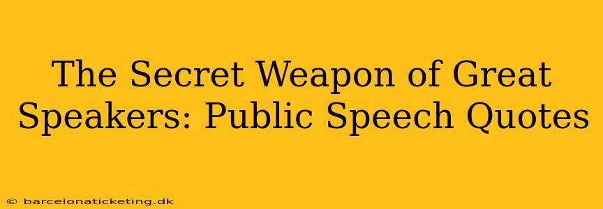 The Secret Weapon of Great Speakers: Public Speech Quotes