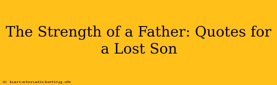 The Strength of a Father: Quotes for a Lost Son