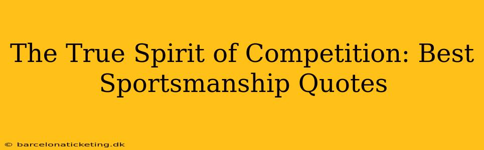 The True Spirit of Competition: Best Sportsmanship Quotes