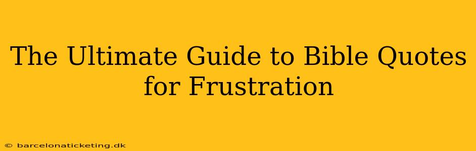 The Ultimate Guide to Bible Quotes for Frustration