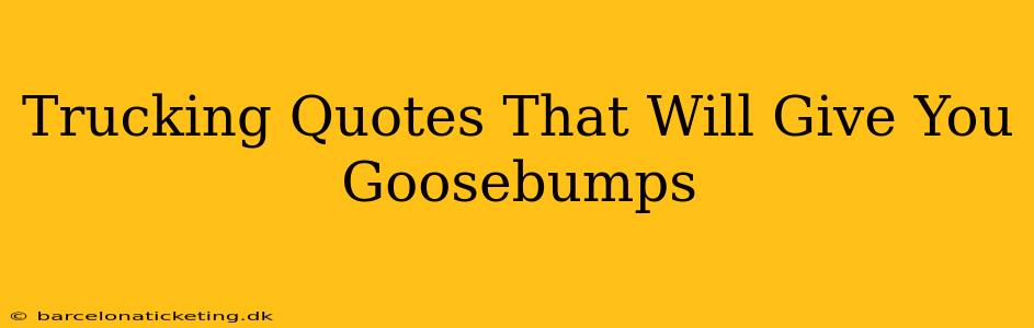 Trucking Quotes That Will Give You Goosebumps