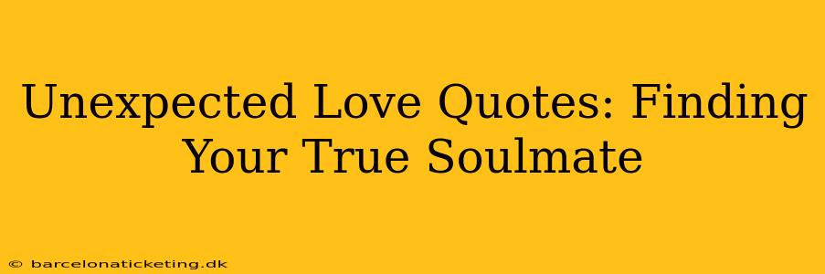 Unexpected Love Quotes: Finding Your True Soulmate