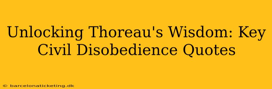 Unlocking Thoreau's Wisdom: Key Civil Disobedience Quotes
