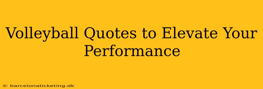 Volleyball Quotes to Elevate Your Performance