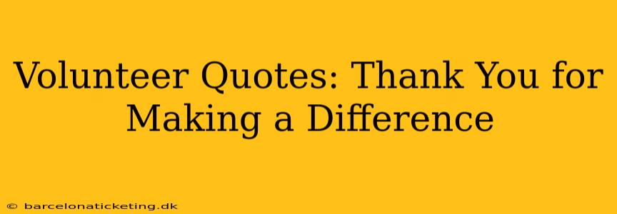 Volunteer Quotes: Thank You for Making a Difference