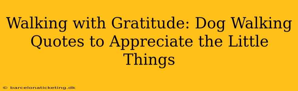 Walking with Gratitude: Dog Walking Quotes to Appreciate the Little Things