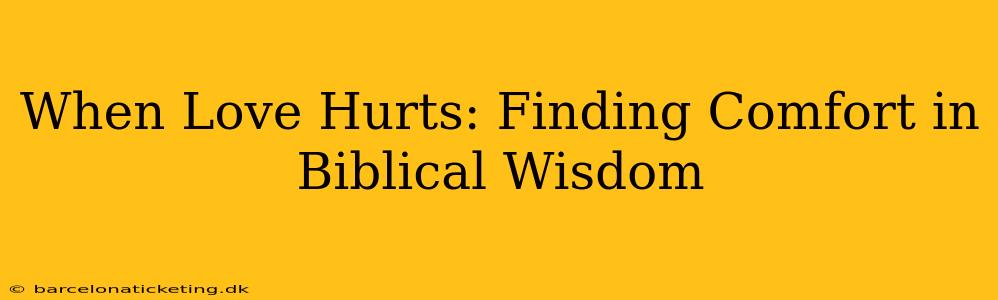 When Love Hurts: Finding Comfort in Biblical Wisdom