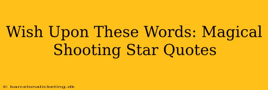 Wish Upon These Words: Magical Shooting Star Quotes