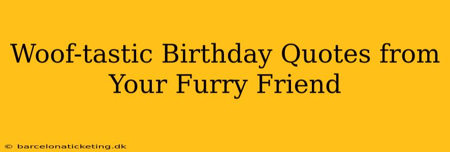 Woof-tastic Birthday Quotes from Your Furry Friend