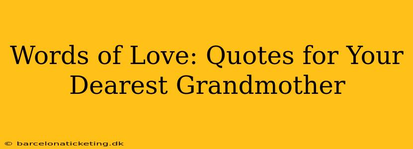 Words of Love: Quotes for Your Dearest Grandmother