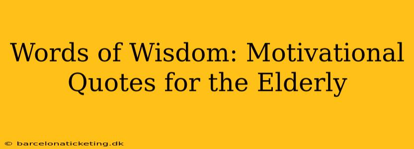 Words of Wisdom: Motivational Quotes for the Elderly