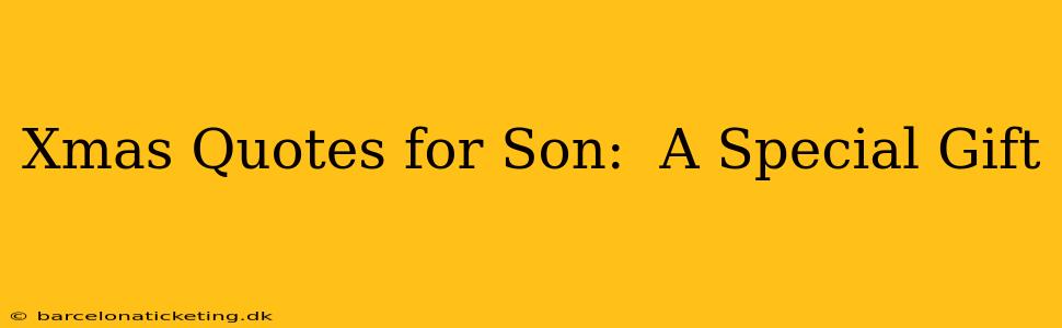 Xmas Quotes for Son:  A Special Gift
