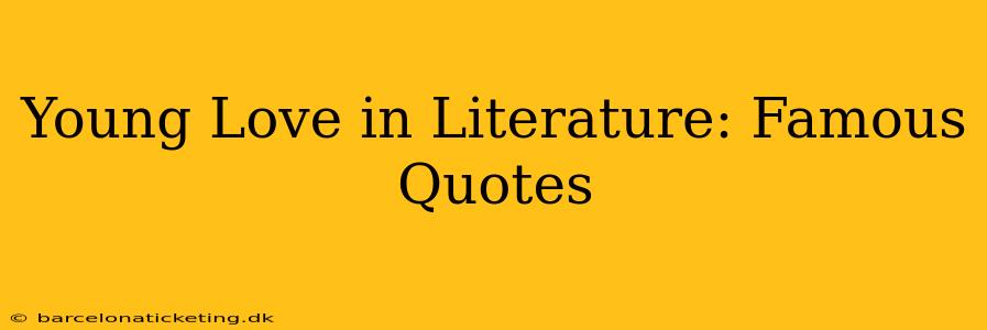 Young Love in Literature: Famous Quotes