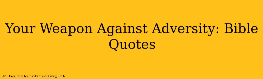 Your Weapon Against Adversity: Bible Quotes